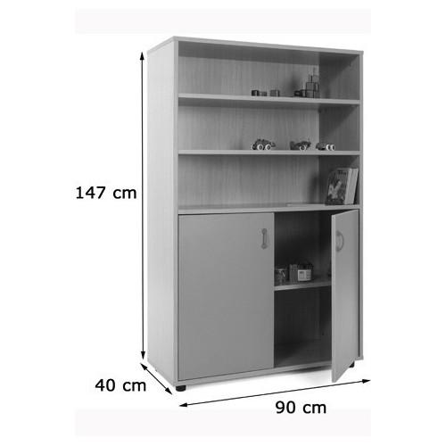 Mueble medio armario y estantería 2