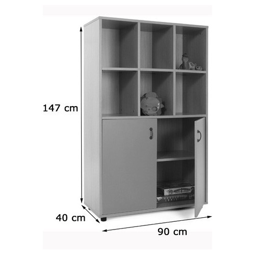 Mueble medio armario 6 casillas 2