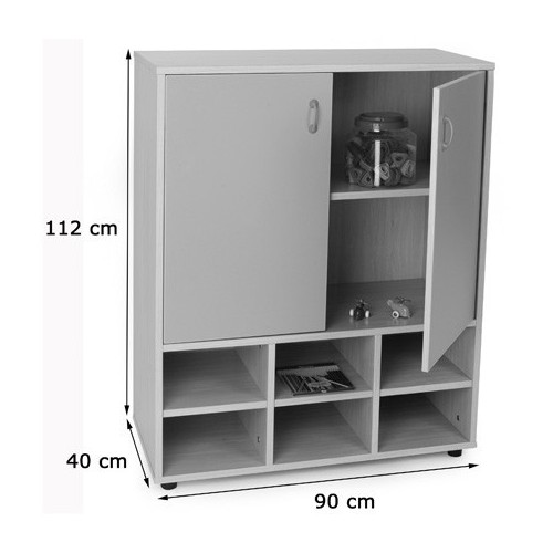 Mueble intermedio casillero y armario 2
