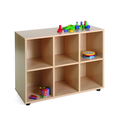 Mueble bajo 6 casillas