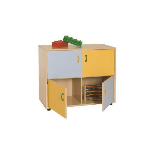 Mueble bajo armario 4 casillas 4 puertas
