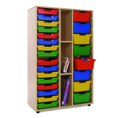 Mueble medio estantería 2 cubeteros