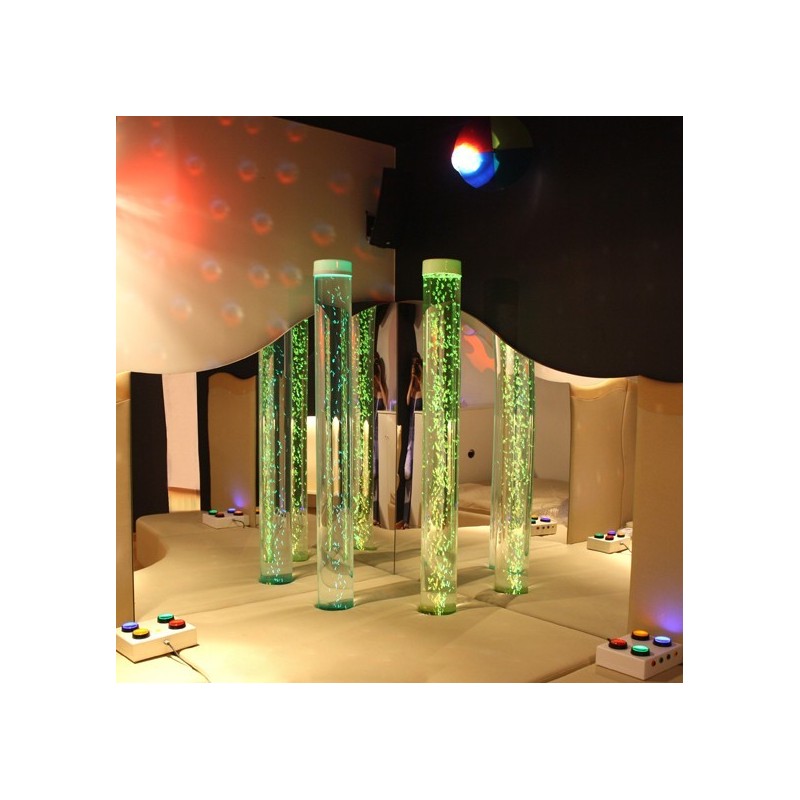 Espejos acrilicos, Tubos de burbujas,sala multisensorial