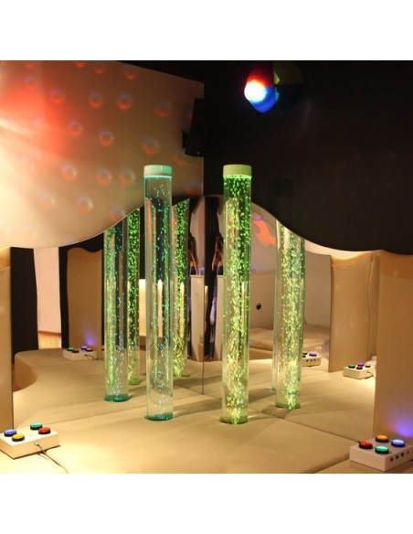 Espejos acrilicos, Tubos de burbujas,sala multisensorial