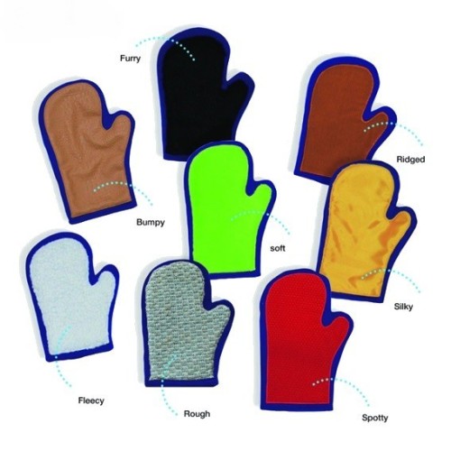 Manoplas texturas, Estimulación Táctil,sala multisensorial