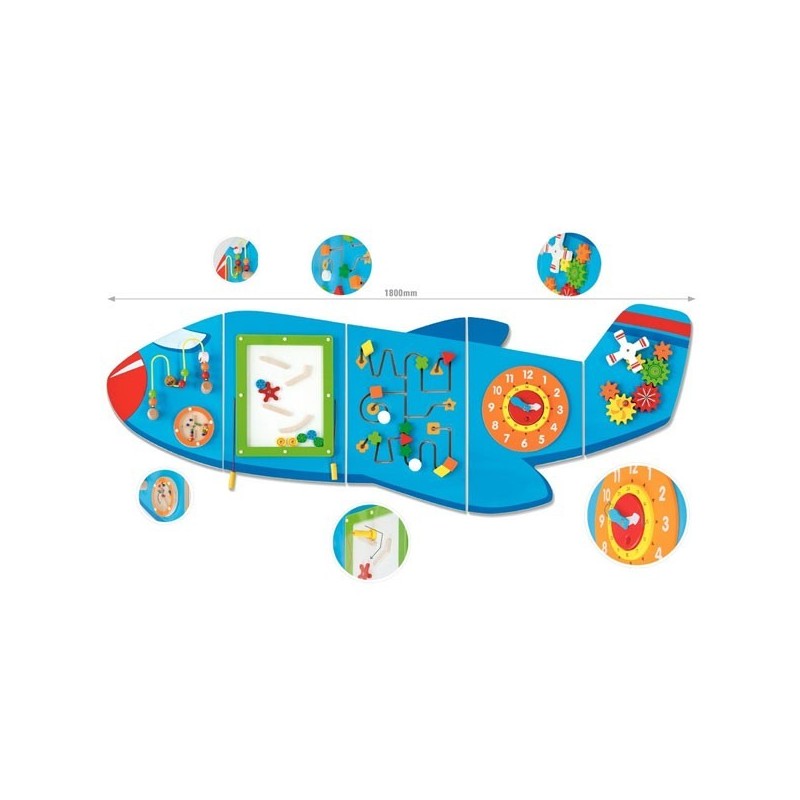 Juguete de pared avion