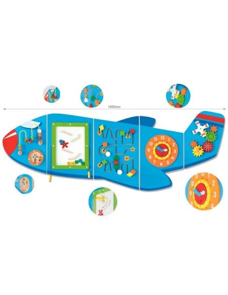 Juguete de pared avion